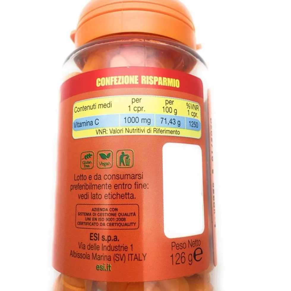 ESI Vitamina C Pura Retard 1000 mg - Integratore per il sistema immunitario, 90 compresse
