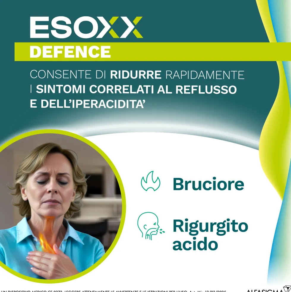 EsoXX Defence Dispositivo Medico per Reflusso Gastro-Esofageo, 30 Compresse