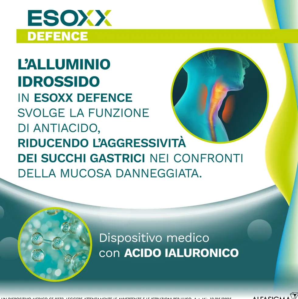 EsoXX Defence Dispositivo Medico per Reflusso Gastro-Esofageo, 20 Compresse