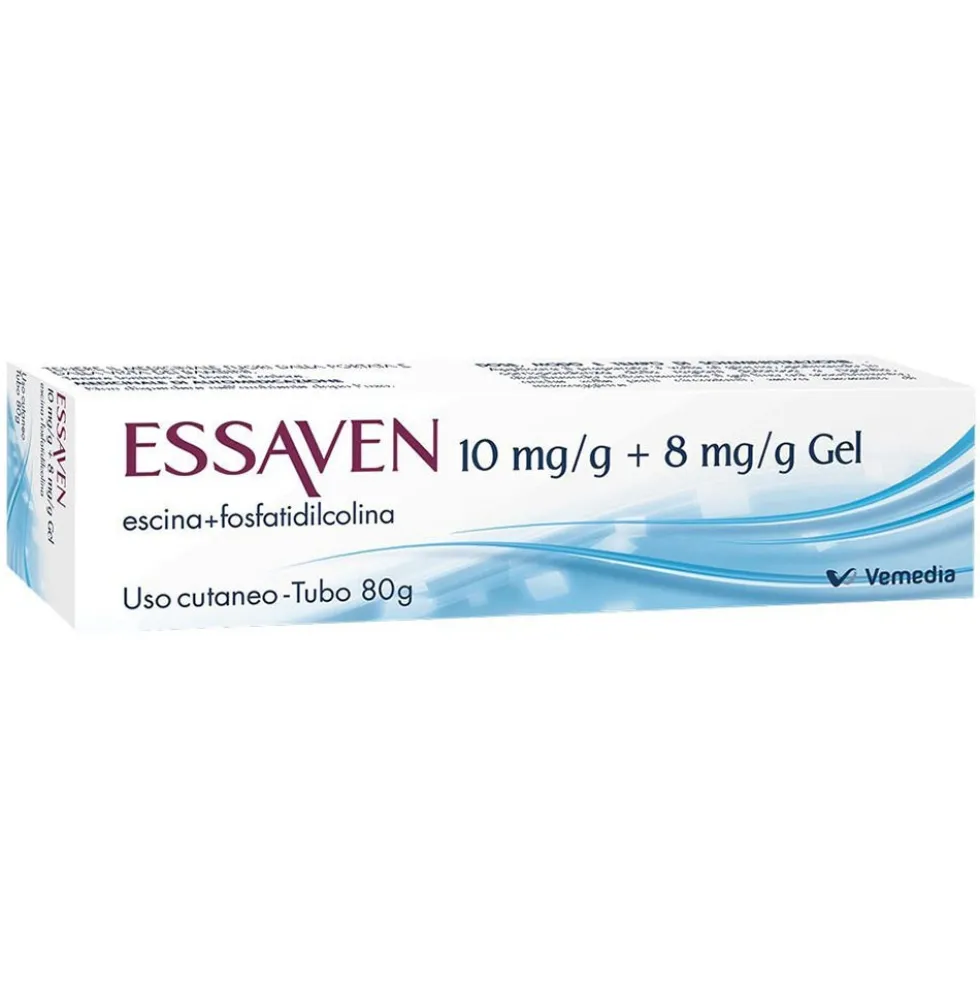 Essaven Gel 10mg/g + 8mg/g Escina + Fosfatidilcolina Insufficienza Venosa e Fragilità Capillare, 80g