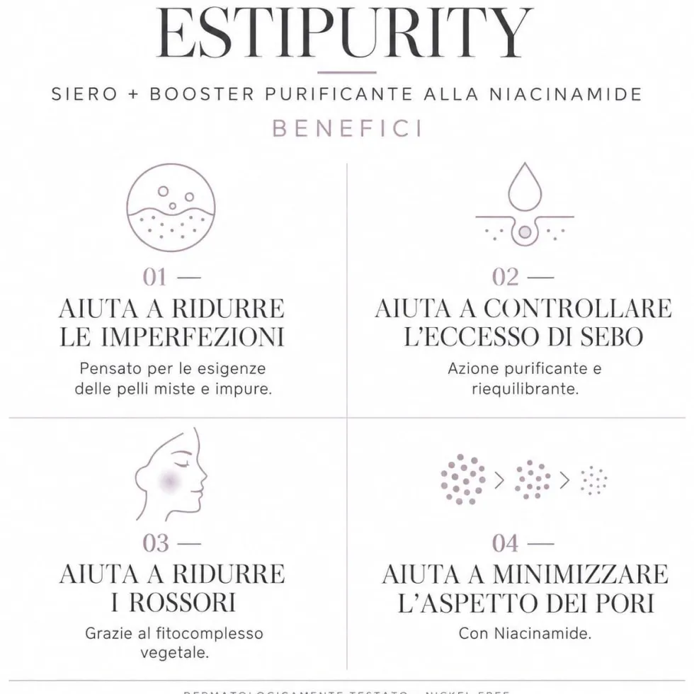 Estiage EstiPurity Siero + Booster Purificante alla Niacinamide, 30ml
