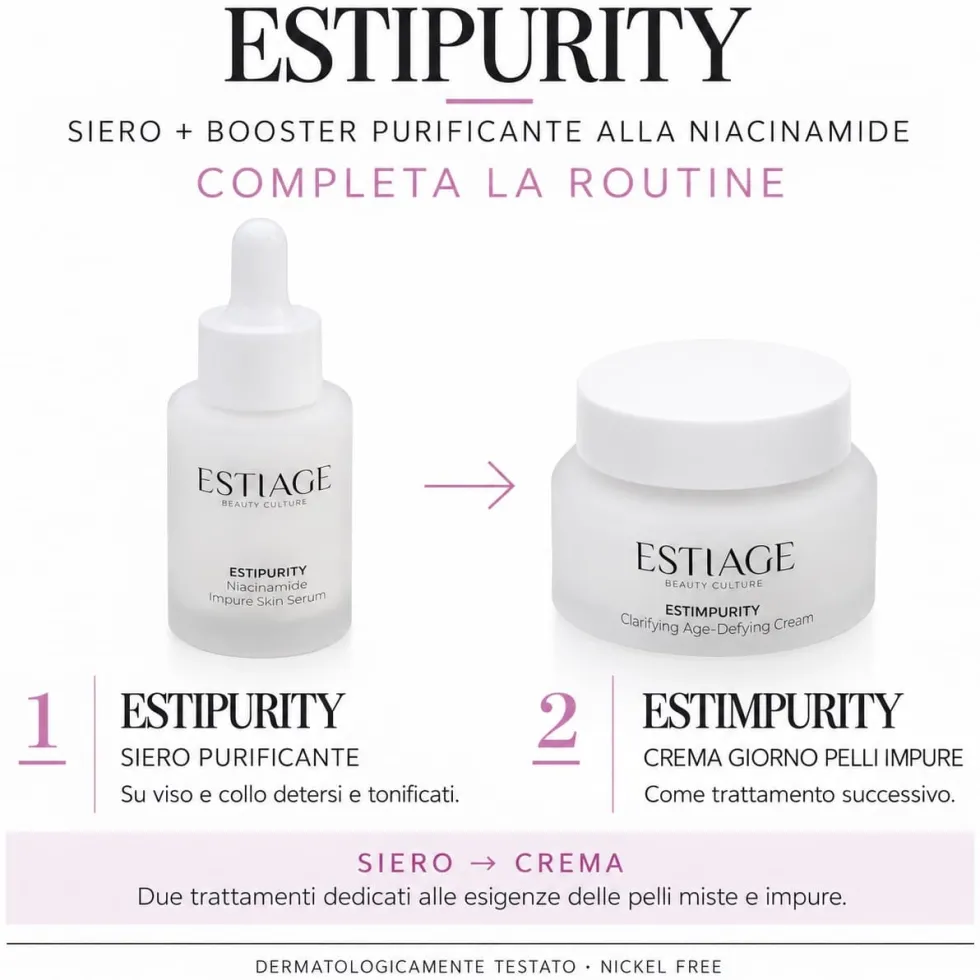 Estiage EstiPurity Siero + Booster Purificante alla Niacinamide, 30ml