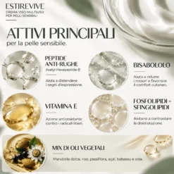 Estiage EstiRevive Crema Viso Multiuso per Pelli Sensibili e Sottili, 50ml