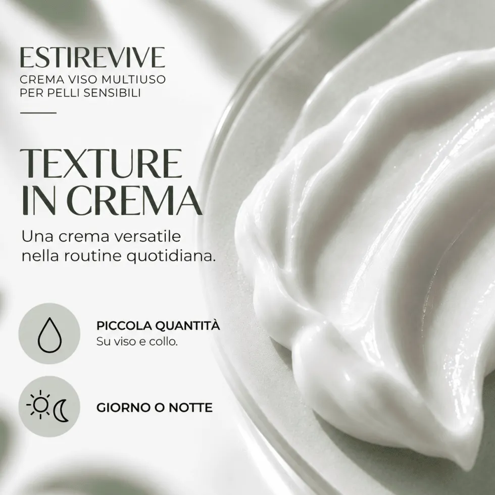Estiage EstiRevive Crema Viso Multiuso per Pelli Sensibili e Sottili, 50ml