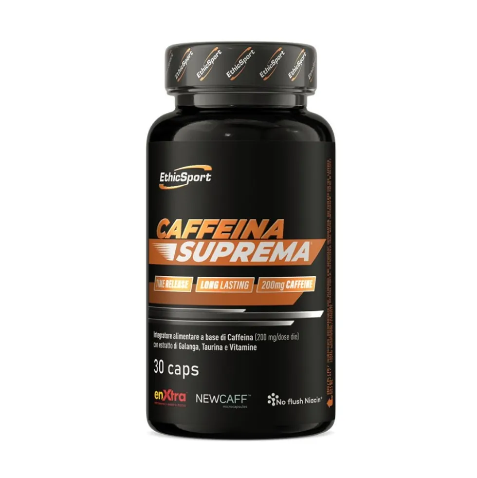EthicSport Caffeina Suprema Integratore Alimentare per la Concentrazione, 30 capsule