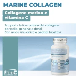 EthicSport Collagene Marino - Integratore alimentare per la pelle e le articolazioni, 120 capsule