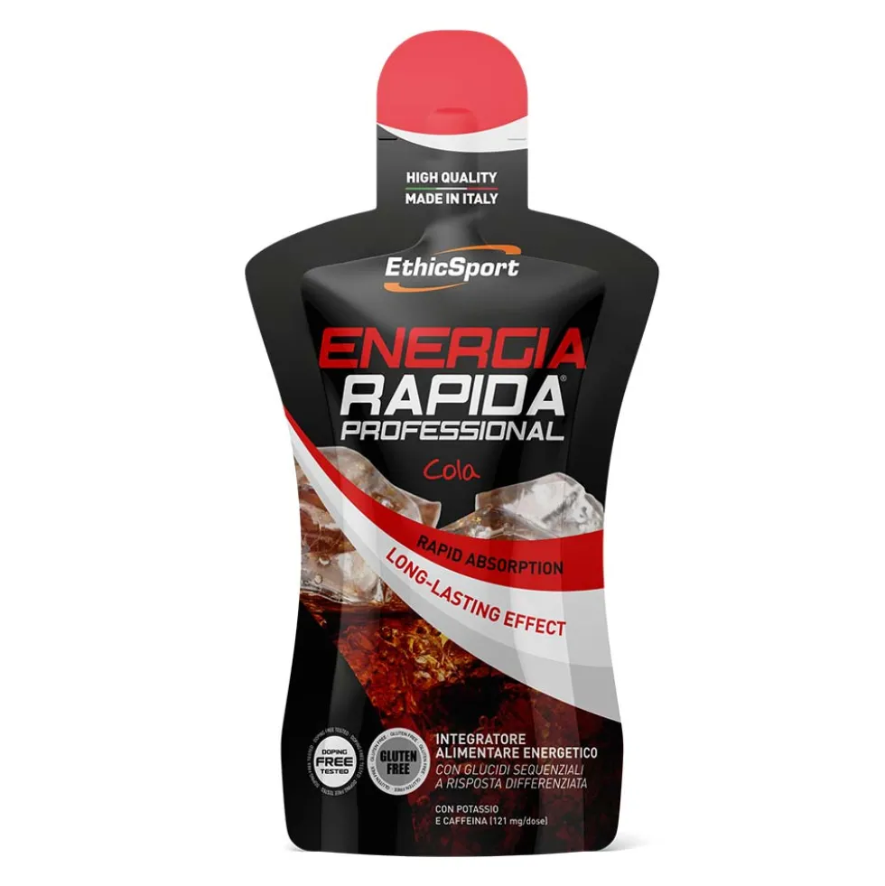 EthicSport Energia Rapida Professional Cola - Integratore energetico per la resistenza, 50 ml