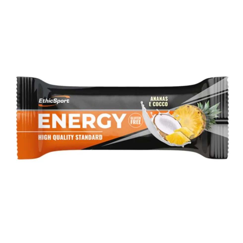 EthicSport Energy ananas e cocco - Barretta energetica per l'apporto di energia, 35 g
