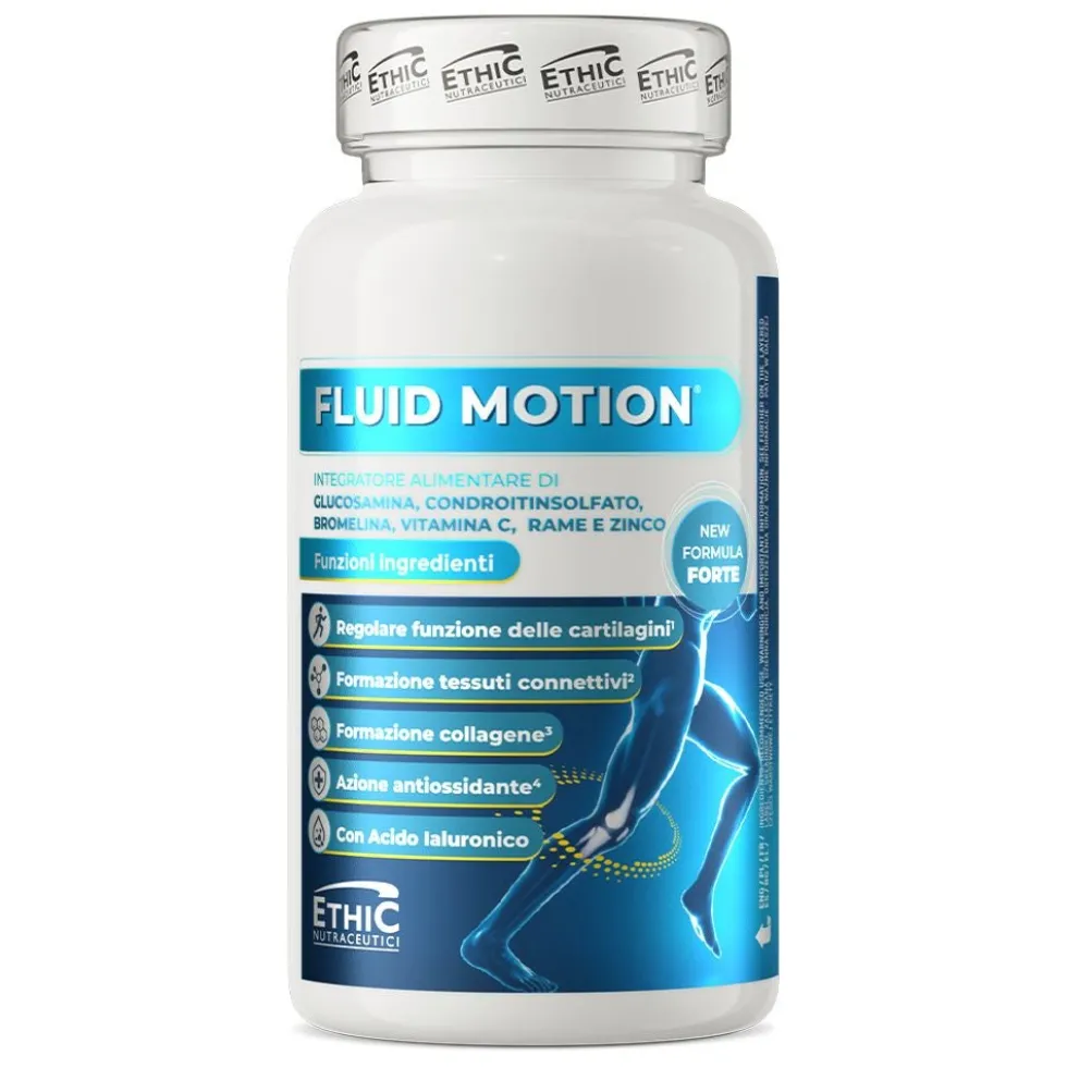 EthicSport Fluid Motion - Integratore per le cartilagini e i tessuti connettivi, 60 capsule