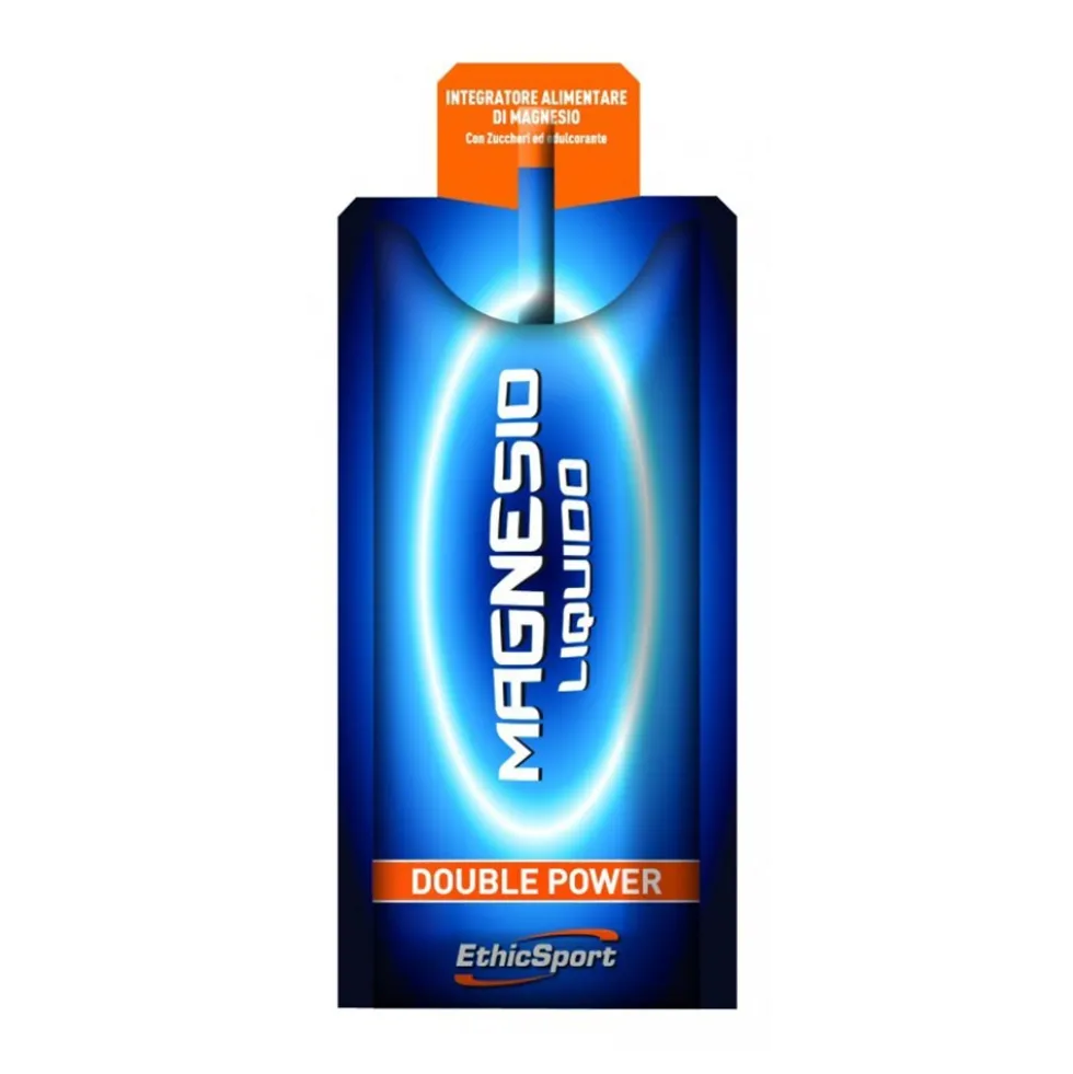 EthicSport Magnesio liquido - Integratore alimentare per la stanchezza e i crampi, busta da 25 ml