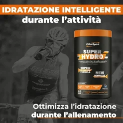 EthicSport Super Hydro Integratore Idrosalino Energetico Con Carboidrati e Vitamine B e C Gusto Tropical Fruit, 500g