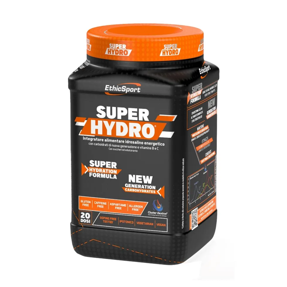 Ethicsport Superhydro - Integratore idrosalino energetico per la resistenza e l'idratazione, 500 g
