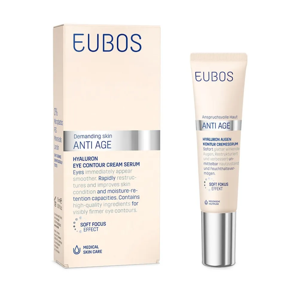 Eubos Anti-Age - Eye Contour Contorno Occhi all’Acido Ialuronico, 15ml