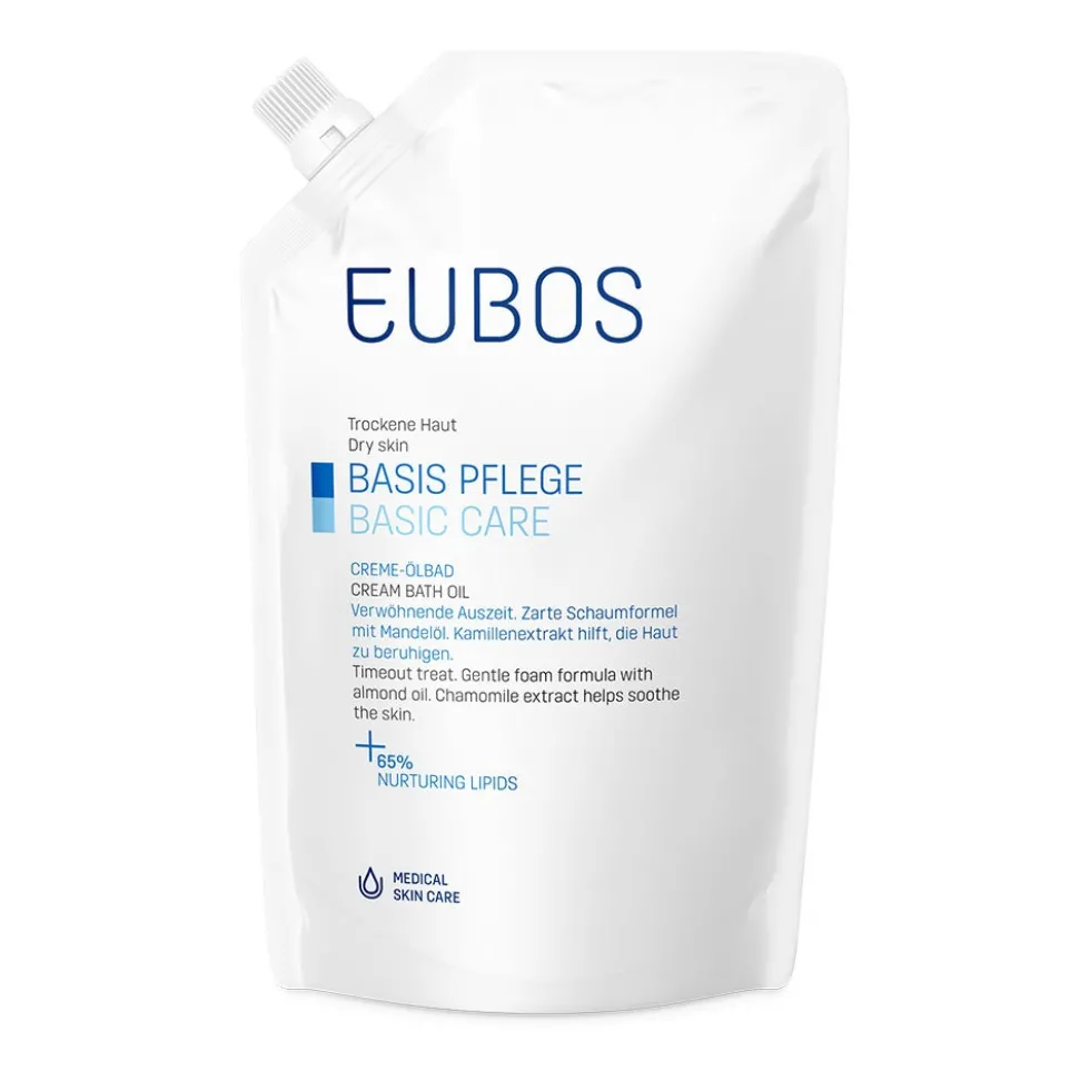 Eubos Base - Olio da Bagno Ricarica, 400ml