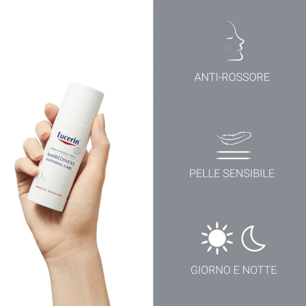 Eucerin Anti-Rose - Trattamento notte lenitivo per la pelle sensibile e arrossata, 50 ml