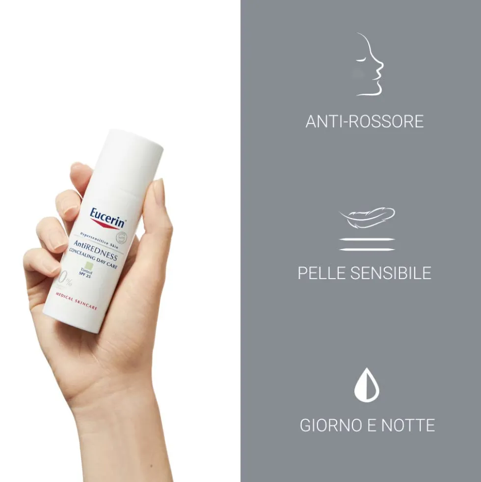 Eucerin Anti-Rose Trattamento Giorno SPF25 - Crema viso per lenire i rossori e la couperose, 50 ml