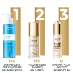 Eucerin Hyaluron-Filler +Elasticity SPF50 Fluido da giorno ultra leggero per le macchie, 50 ml