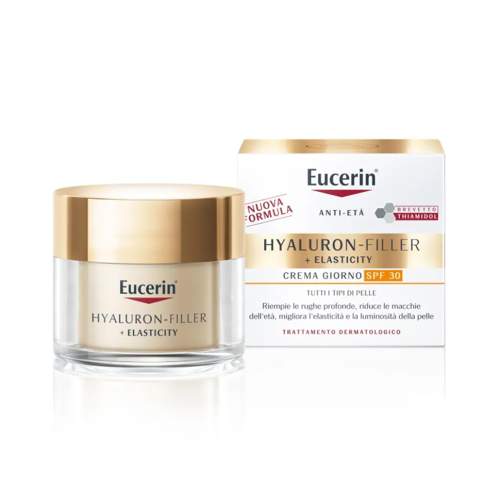 Eucerin Hyaluron Filler + Elasticity - Crema Viso Anti Età Giorno SPF30, 50ml
