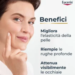 Eucerin Hyaluron-Filler + Elasticity SPF 15 - Crema contorno occhi anti-age per pelli mature, 15 ml