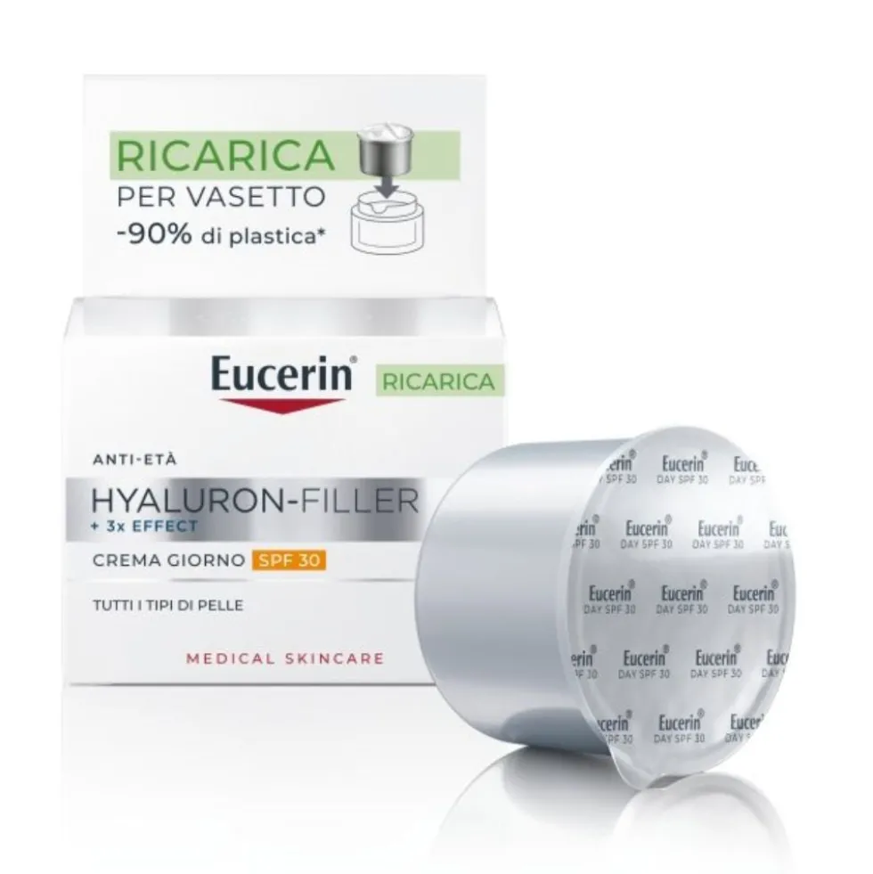 Eucerin Hyaluron Filler - +3x Effect Crema Giorno SPF30 Refill, 50ml