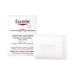 Eucerin pH5 - Sapone solido per la detersione della pelle sensibile e secca, 100 g
