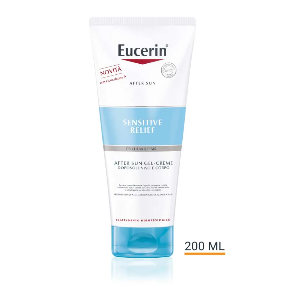 Eucerin Sensitive Relief After Sun Gel Crema Doposole Viso e Corpo, 200ml