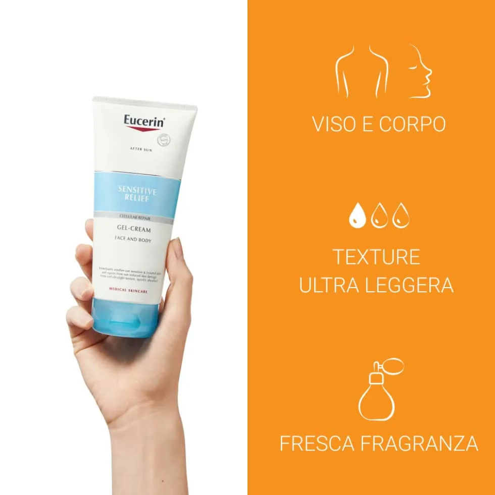 Eucerin Sensitive Relief After Sun Gel Crema Doposole Viso e Corpo, 200ml