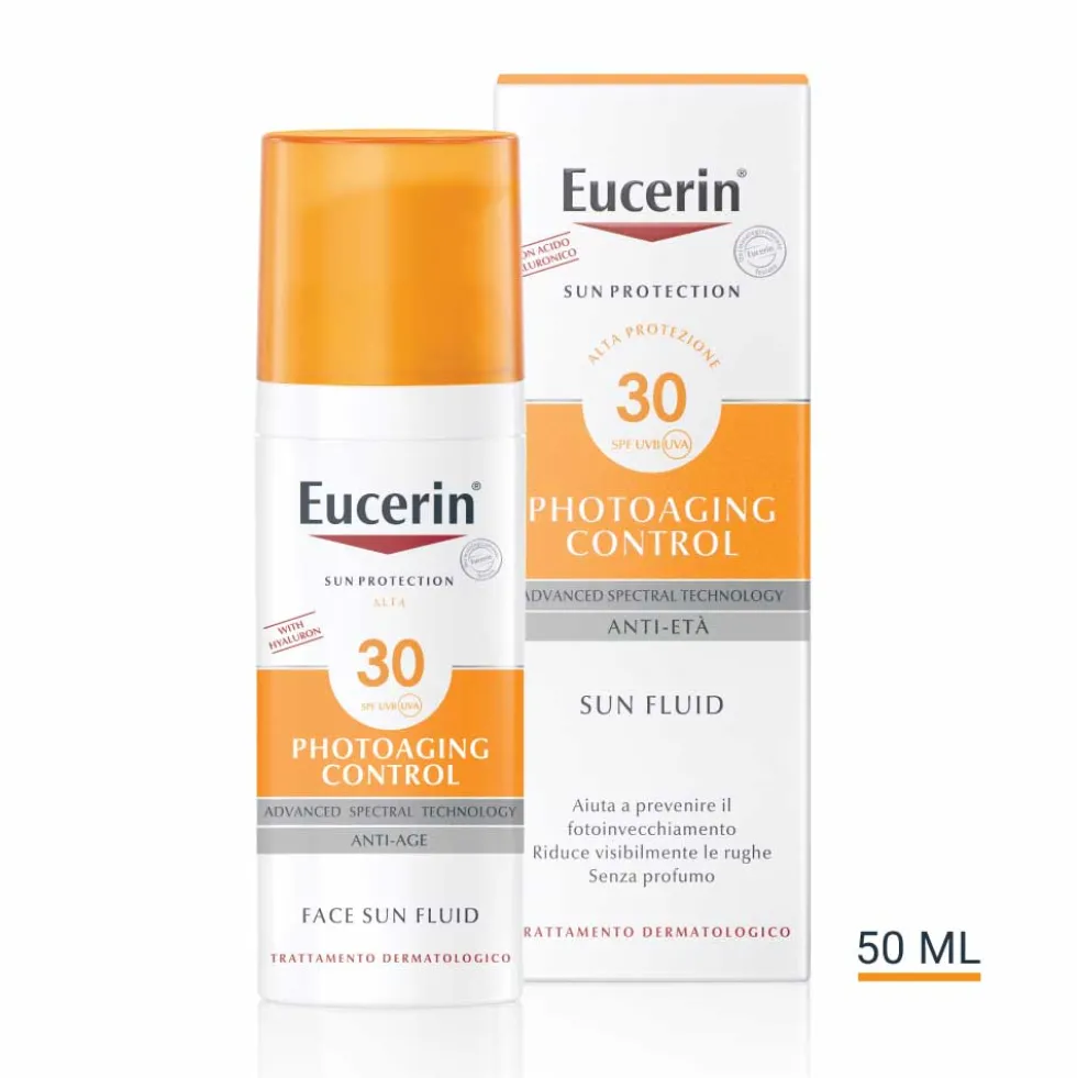 Eucerin Sun Protection - Fluido Solare SPF30 Anti-Età, 50ml