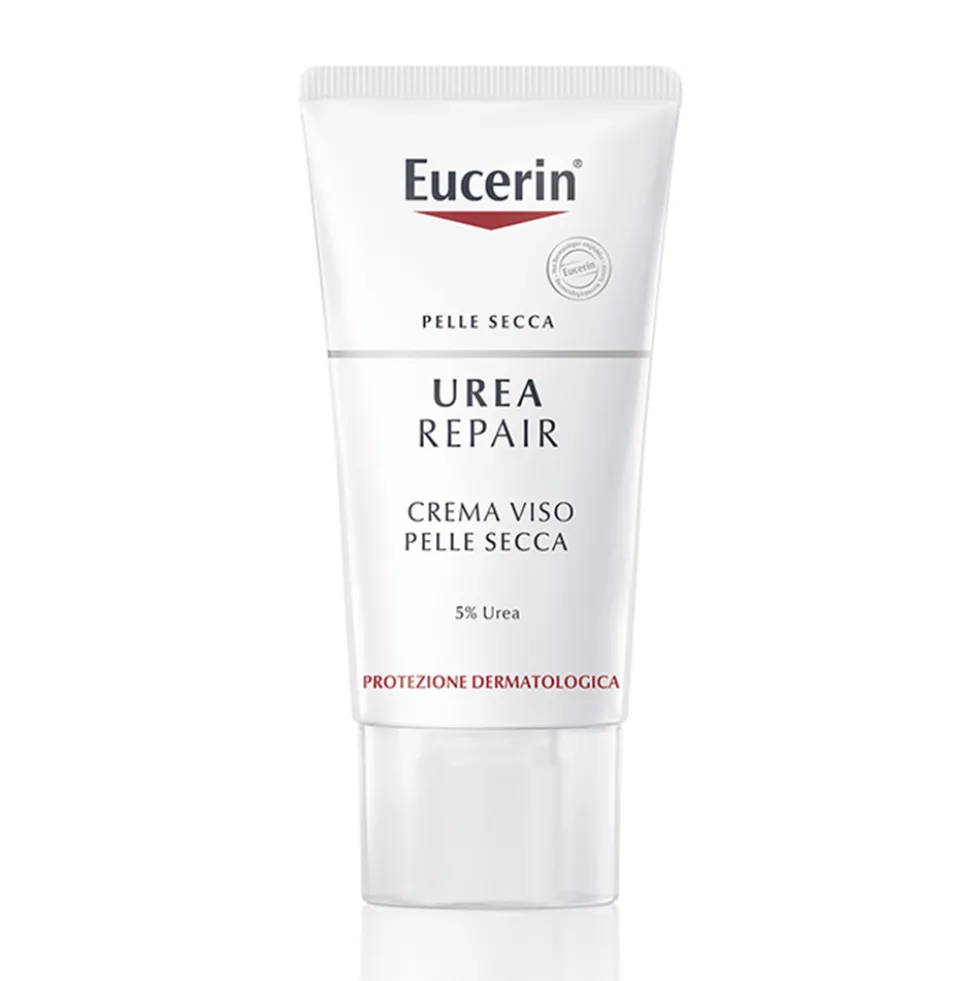 Eucerin Urea Repair 5% - Crema Viso Idratante e Levigante, 50ml