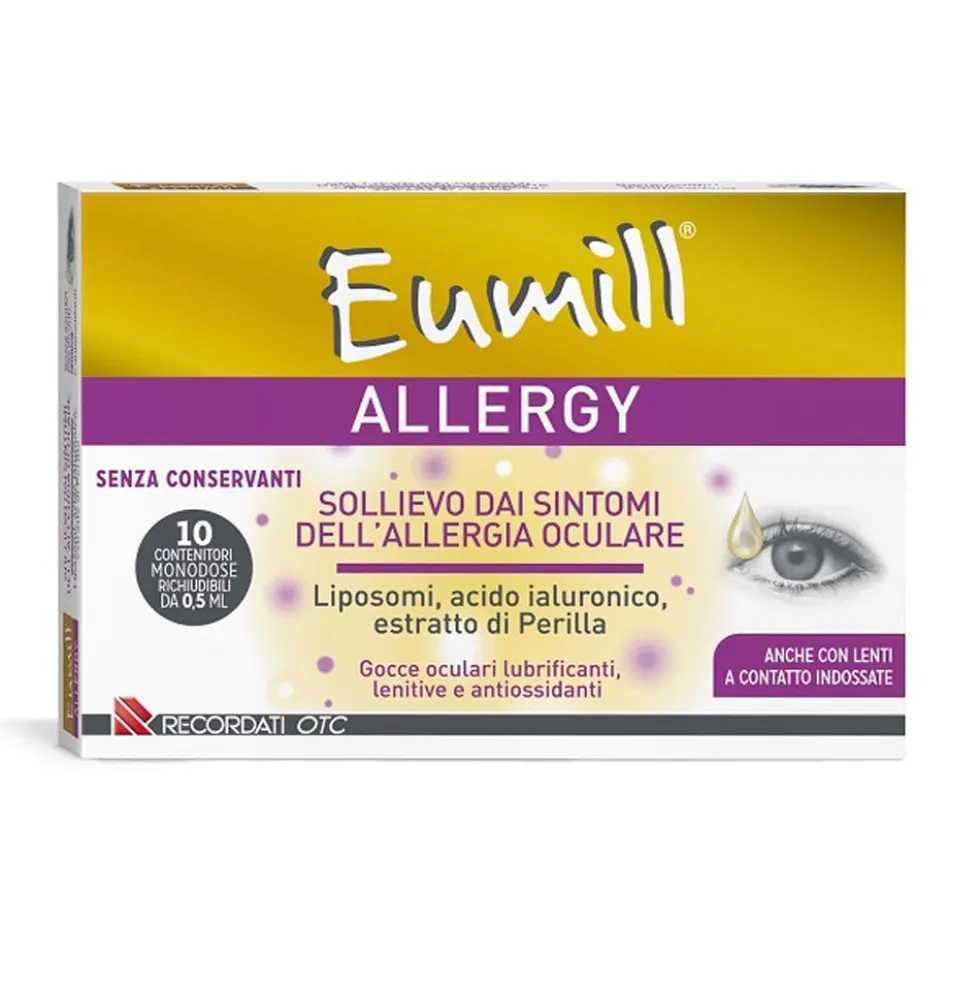 Eumill Allergy Gocce Oculari Lenitive Allergia Oculare, 10 flaconcini