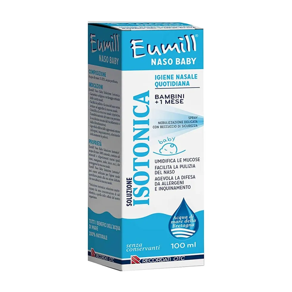 Eumill Naso Baby - Soluzione Isotonica Spray Bambini +1 mese, 100 ml