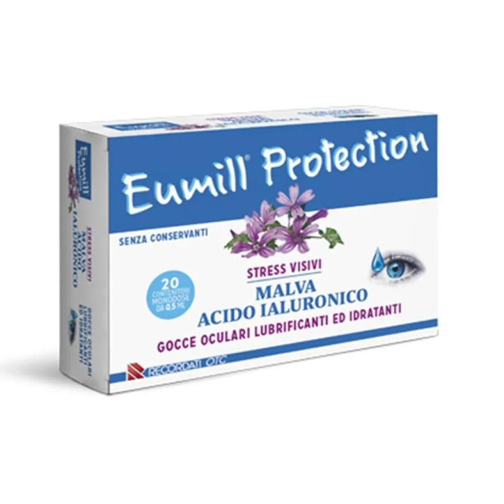 Eumill Protection Gocce Oculari Lubrificanti E Idratanti 20 Flaconcini Da 0,5 ml