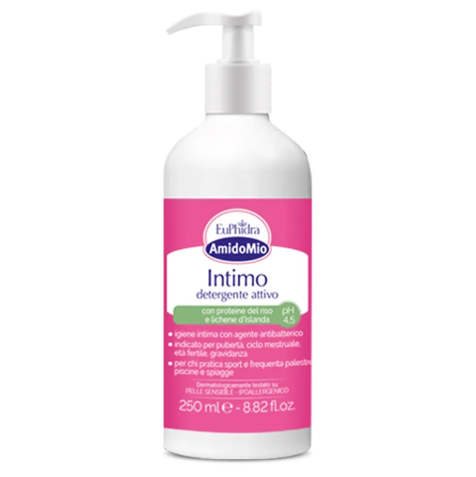 Euphidra AmidoMio - Intimo Detergente Attivo pH 4.5 con Antibatterico, 250ml