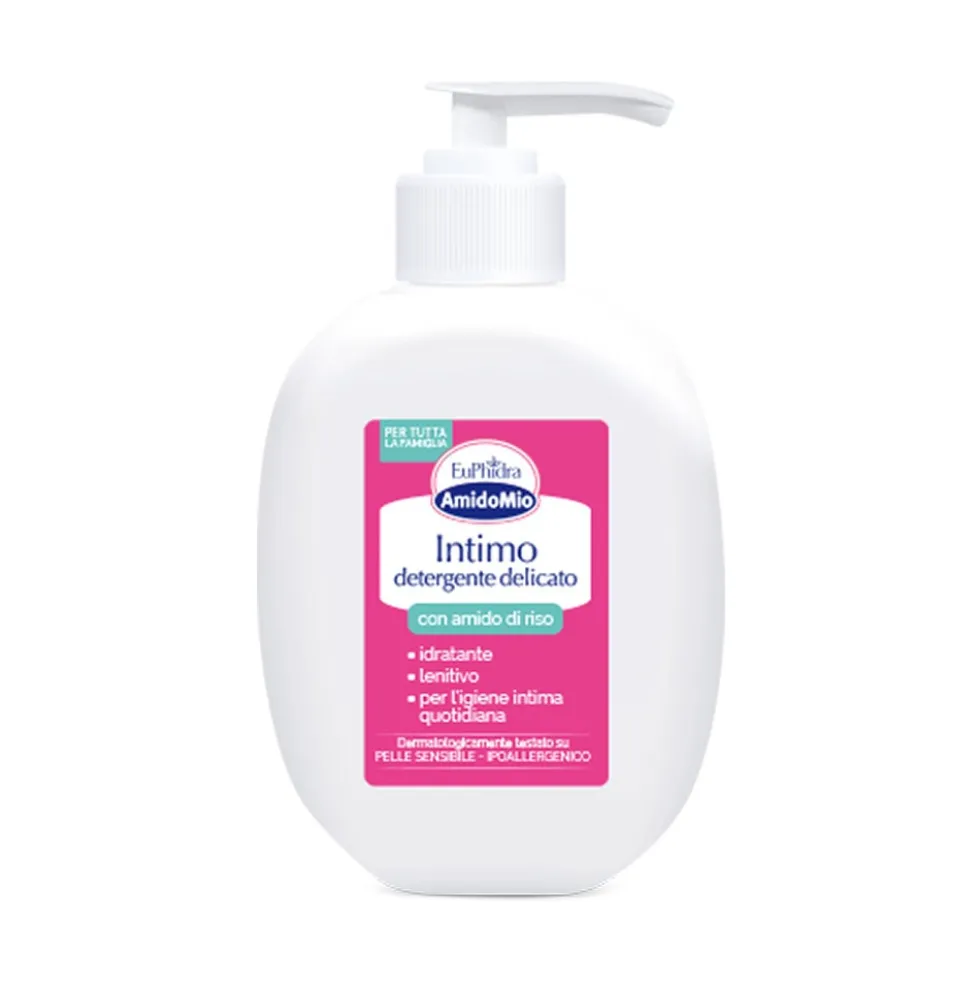 EuPhidra AmidoMio Intimo - Detergente intimo lenitivo per il prurito e la secchezza, 200 ml