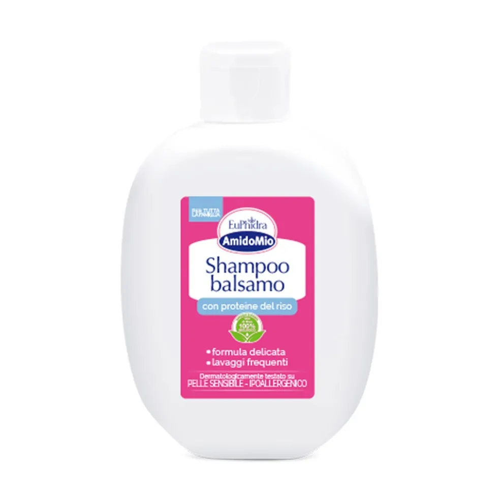 EuPhidra AmidoMio Shampoo Balsamo - Shampoo e balsamo delicato per districare i capelli, 200 ml