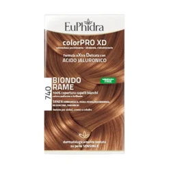 EuPhidra ColorPro XD 740 Biondo Rame - Colorazione permanente per i capelli bianchi, kit da 120 ml