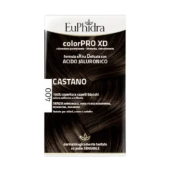 EuPhidra ColorPro XD 400 Castano - Colorazione permanente per capelli bianchi, kit da 120 ml