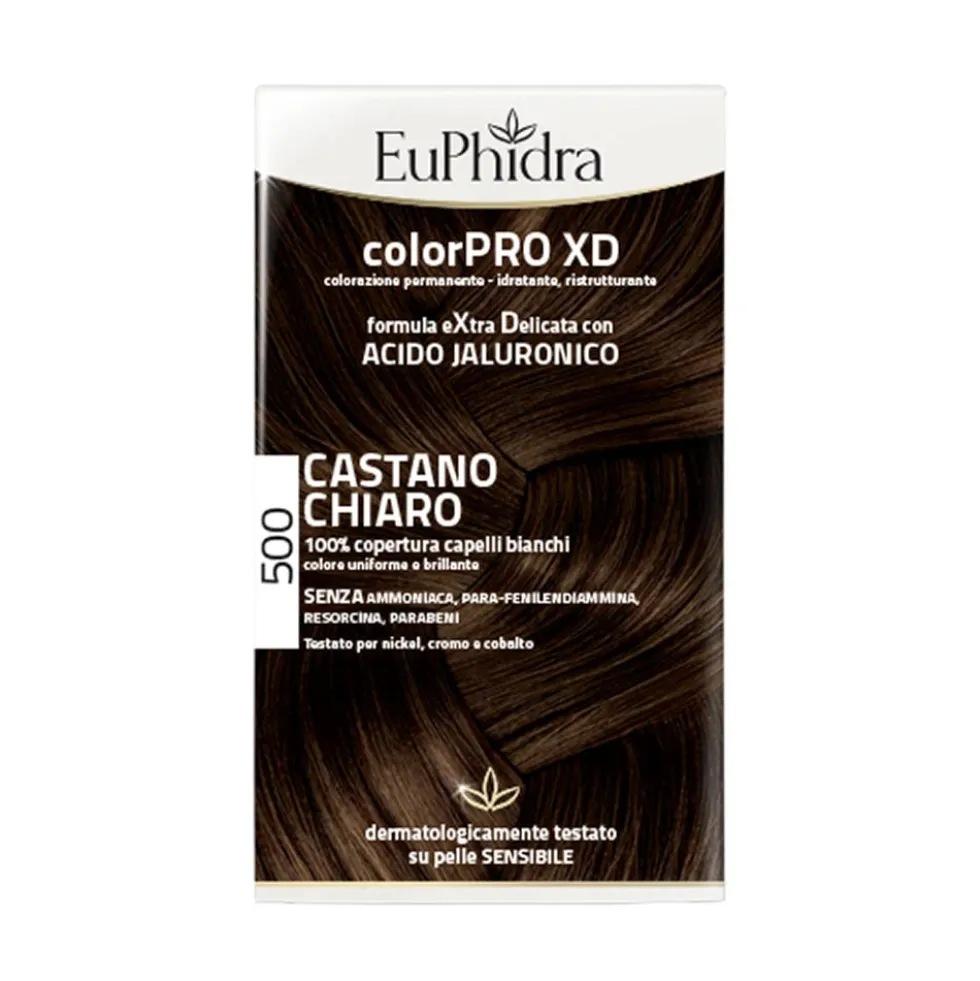 EuPhidra ColorPro XD 500 castano chiaro - Colorazione permanente per i capelli bianchi, 120 ml