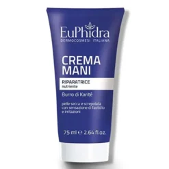Euphidra Crema Mani Riparatrice e Nutriente - Crema mani per la pelle secca e screpolata, 75 ml