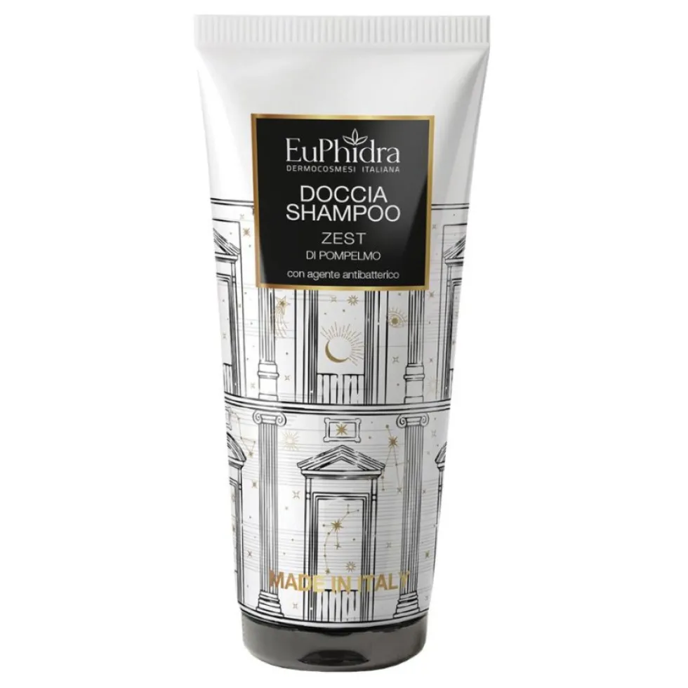 Euphidra Doccia Shampoo Pompelmo antibatterico per il corpo e i capelli, 200 ml