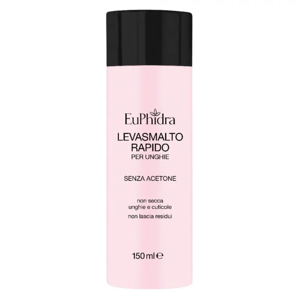 Euphidra Levasmalto Solvente senza acetone per la rimozione dello smalto, 150 ml