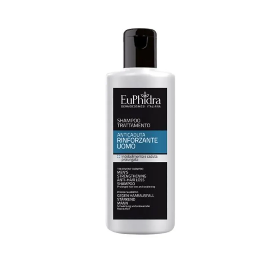 EuPhidra Shampoo anticaduta rinforzante uomo - Shampoo contro la caduta e la forfora, 200 ml