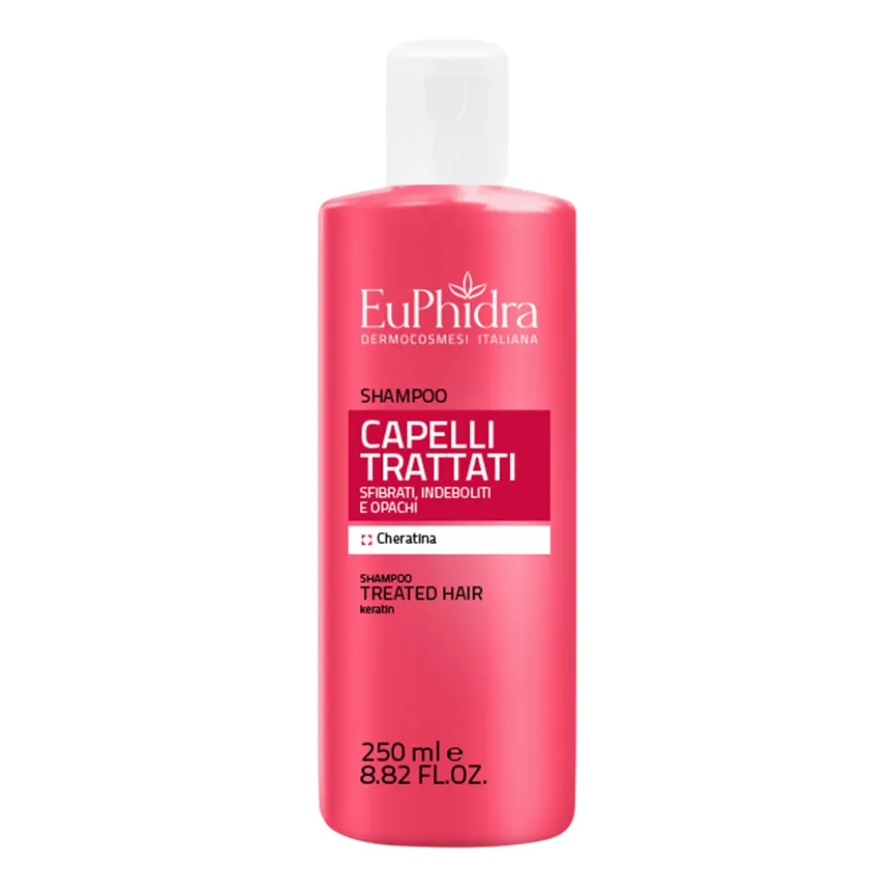 Euphidra Shampoo Capelli Trattati - Shampoo riparatore per capelli secchi e sfibrati, 250 ml