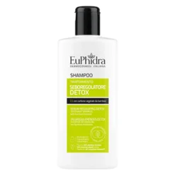 Euphidra Shampoo Seboregolatore Detox - Shampoo purificante per il cuoio capelluto grasso, 200 ml