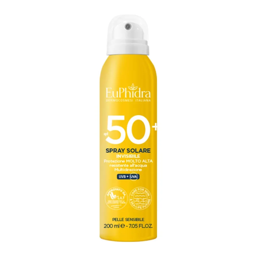 Euphidra Solari - Spray Solare Invisibile Corpo SPF50+, 200ml