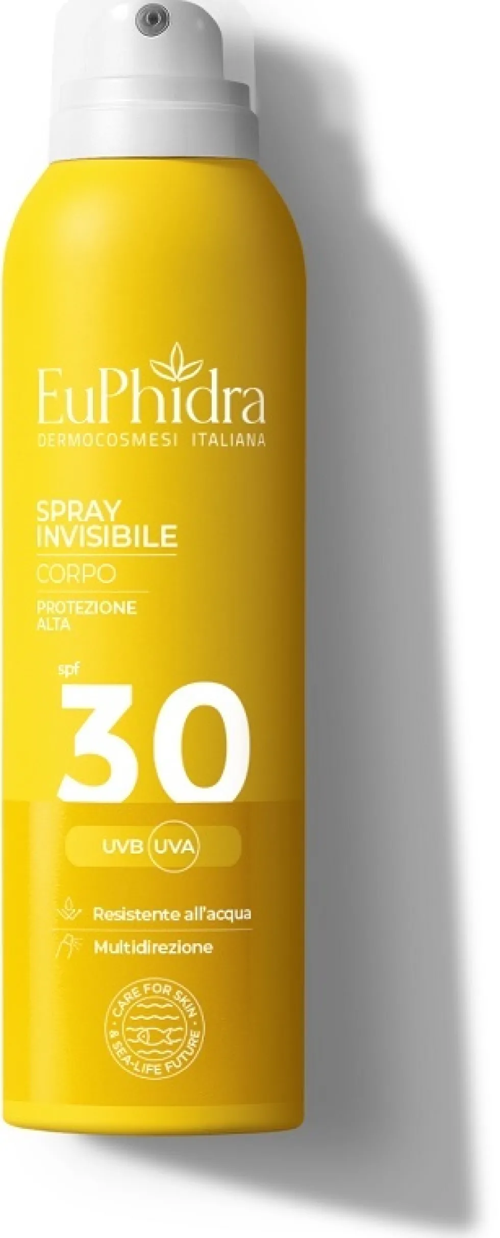 Euphidra Spray Invisibile Corpo SPF 30 - Spray solare protettivo e idratante, 200 ml