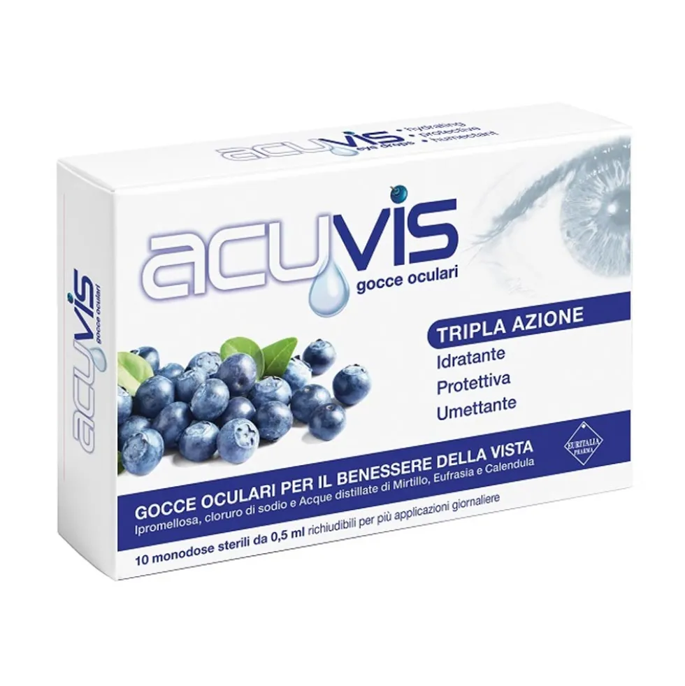 Euritalia Pharma Acuvis Gocce Oculari, 10 fiale