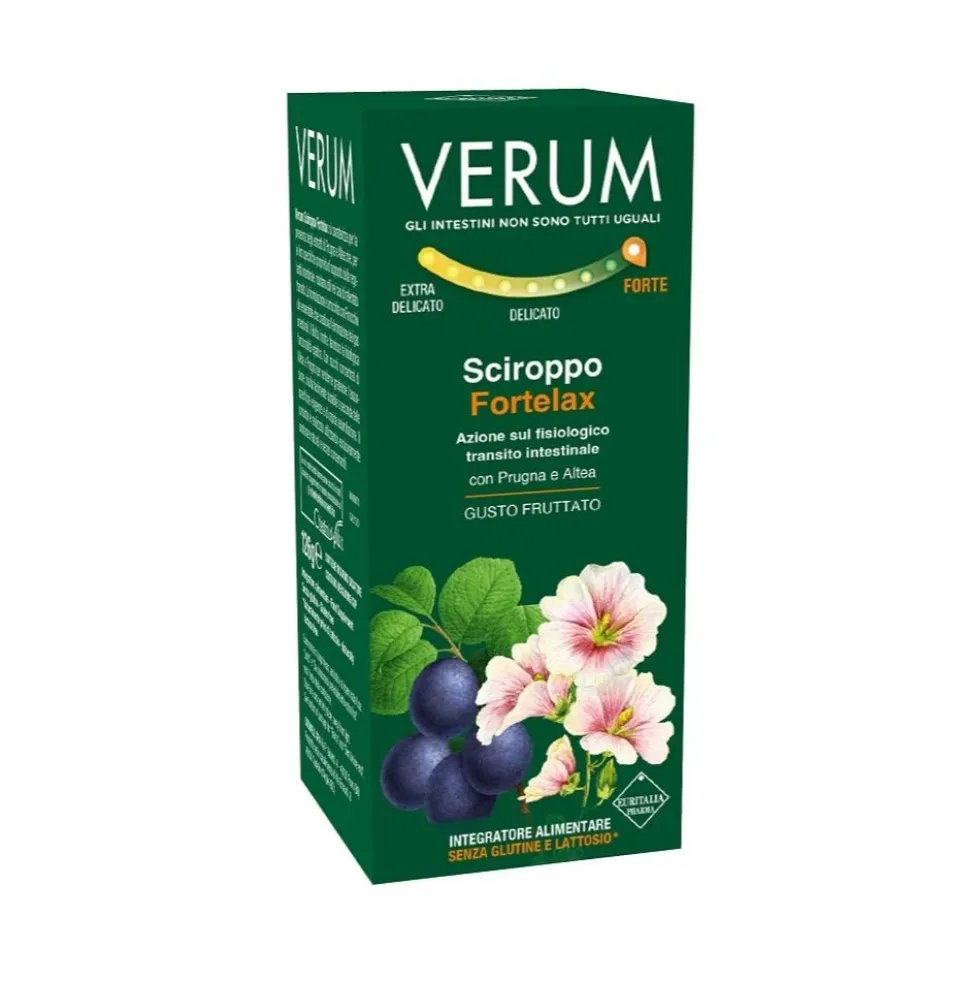 Euritalia Pharma Verum Fortelax Sciroppo Integratore Transito Intestinale, 126g