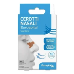 Eurospital Cerotti Nasali Standard Misura 5,6 x 1,8 cm Adulti e Bambini, 10 Pezzi