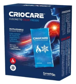 Eurospital Criocare - Cuscinetto in gel caldo e freddo per i traumi e la crioterapia, 14 x 24 cm